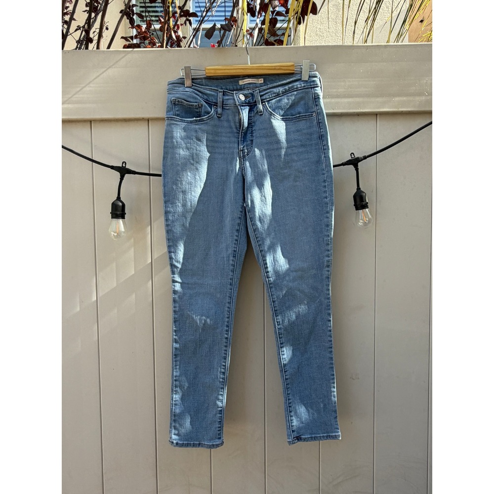 Levis 311 Shaping Skinny Jeans Womens 30 Light Wash Blue Denim Stretch Mid Rise